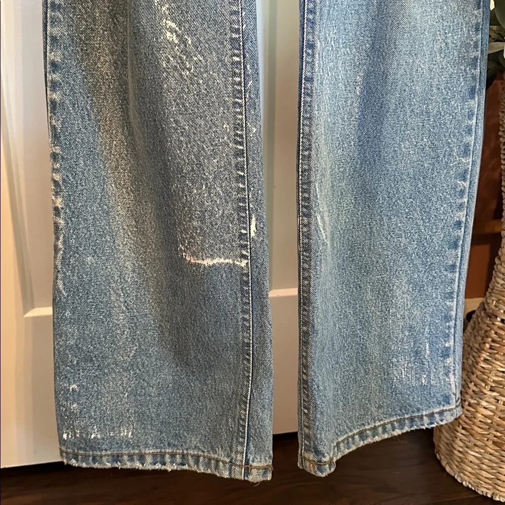 Ingalls Denim Line men’s 100 cotton 32x36 graffiti distressed Korean K-pop jeans